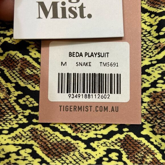 Brand‎ new with Tags Tiger Mist Snake Print Beda Strappy Playsuit romper Medium - Picture 12 of 13